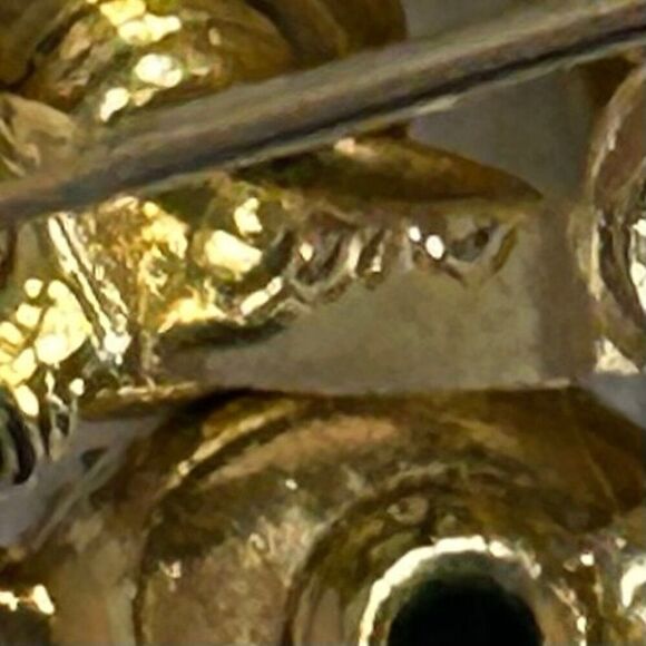 Vintage Coro Swirl Brooch Pin Women's OS Citrine Topaz Rhinestone 60s Signed - Picture 10 of 10